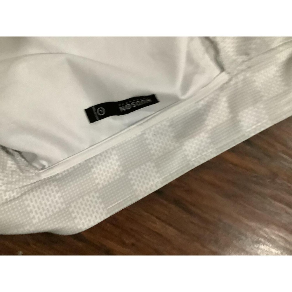 Hudson Outerwear Shark Mouth Track Jacket White Plaid Mens Large Look - Picture 8 of 8